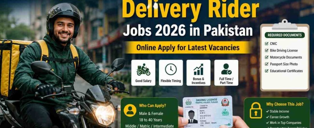 Delivery Rider Jobs 2026 in Pakistan, Apply Method for Latest Rider Vacancies