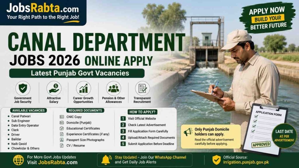 Canal Department Jobs 2026