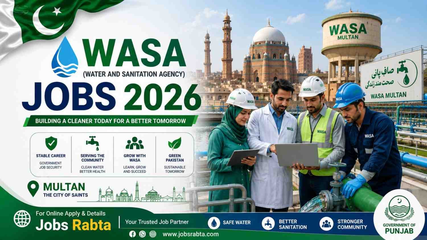 WASA Jobs 2026 Online Apply Water and Sanitation Agency Jobs Advertisement